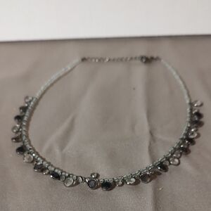 Elegant Silver and Black Necklace